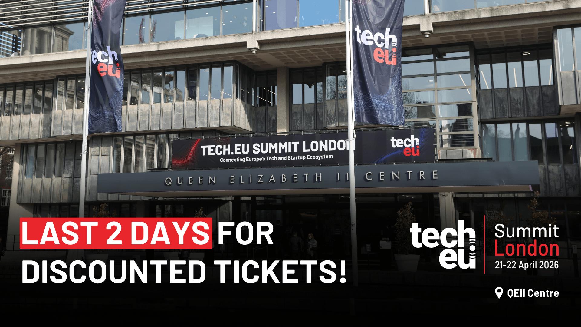 Only two days left before ticket prices increase for the Tech.eu Summit London 2026