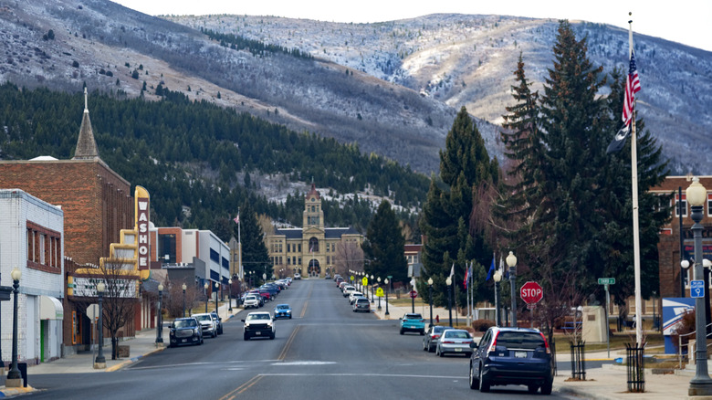 Vue sur la rue d'Anaconda, Montana