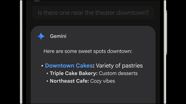 Magic Cue donnant des suggestions de localisation sur un téléphone Google Pixel 10
