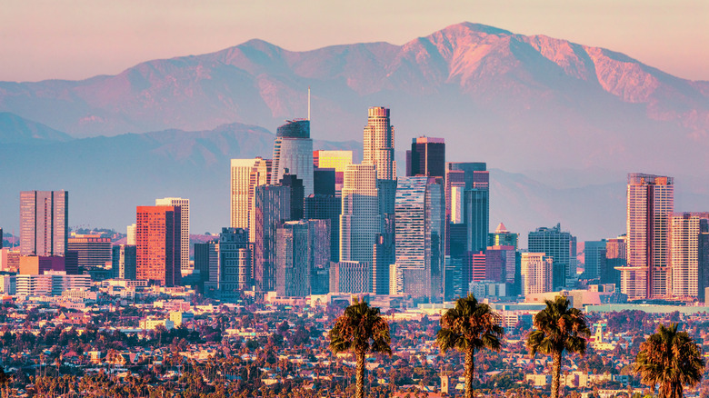 Montagnes San Gabriel derrière Los Angeles
