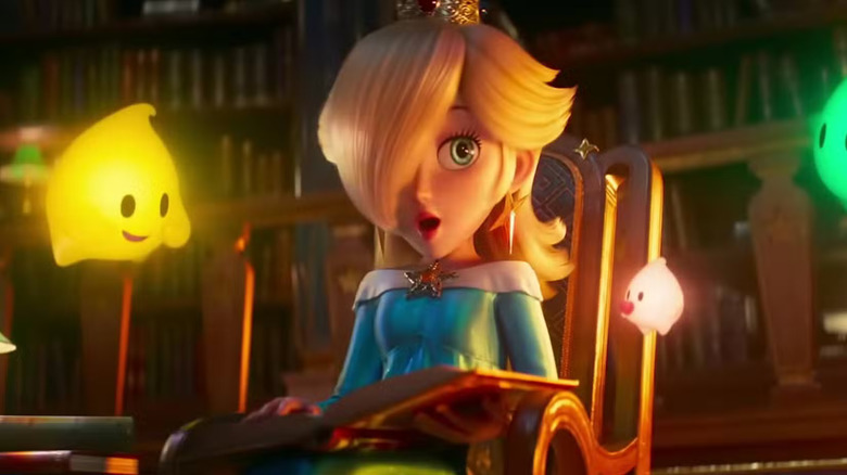 Rosalina entourée de Lumas dans le film Super Mario Galaxy