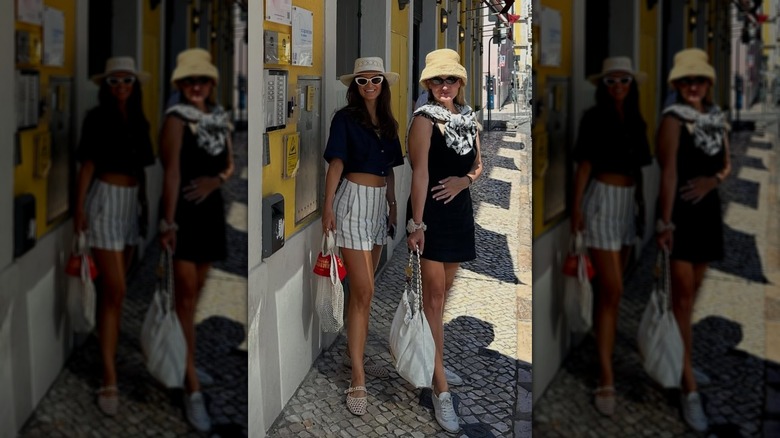 Kaitlan Collins posant avec un ami au Portugal