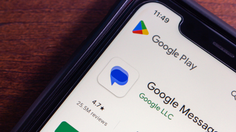 Application Google Messages sur le Google Play Store