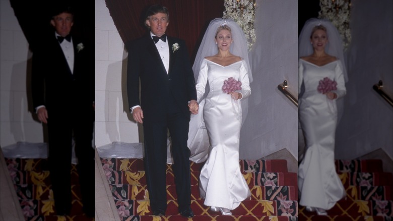 Marla Maples et Donald Trump le jour de leur mariage