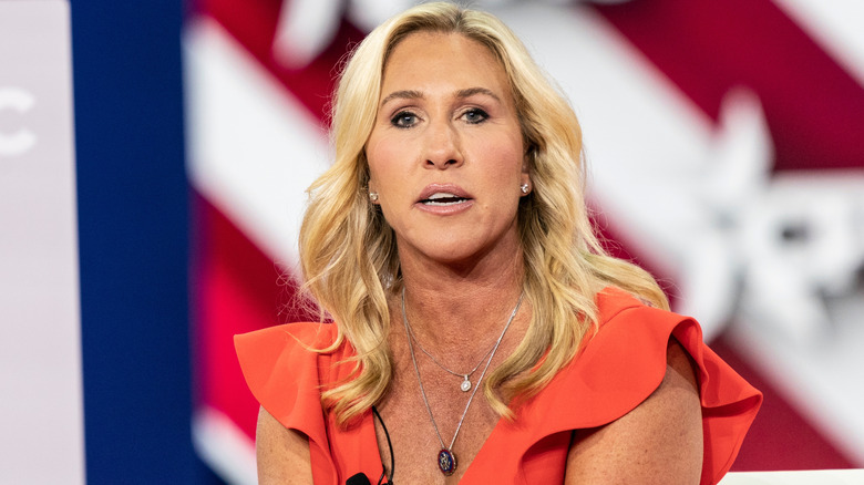 Marjorie Taylor Greene prend la parole lors d'une conférence