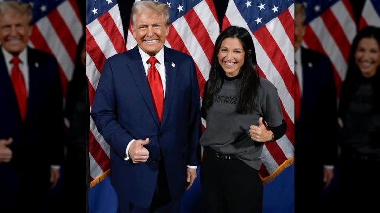 Katie Miller avec Donald Trump en octobre 2024