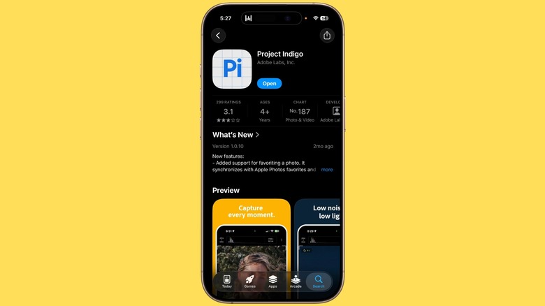 Application Project Indigo sur iPhone.