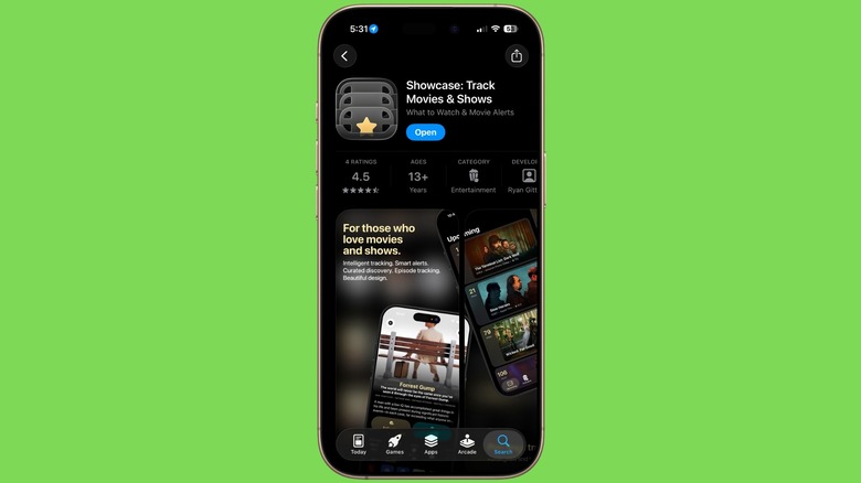 Présentation de l'application sur un iPhone.