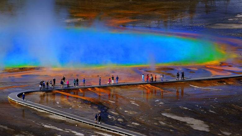 sources chaudes colorées dans le parc national de Yellowstone