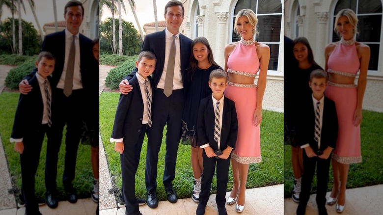 Ivanka Trump et Jared Kushner posent pour une photo avec des enfants