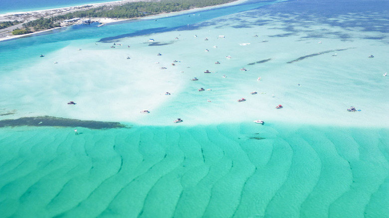 Banc de sable de Crab Island sur la plage de Destin