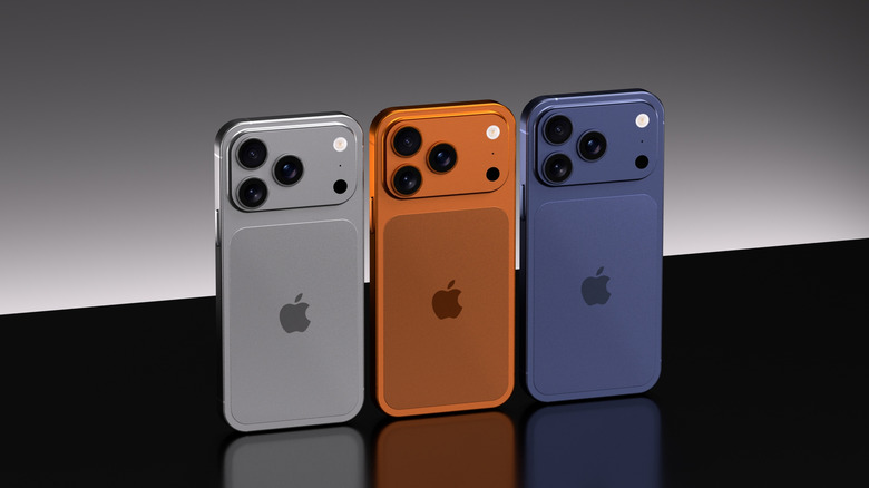 Série iPhone 17 Pro en différentes couleurs