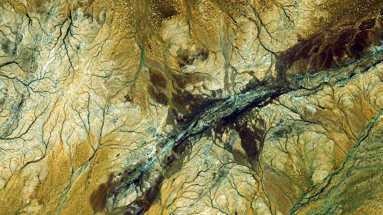 Photo de formations rocheuses vues d’en haut