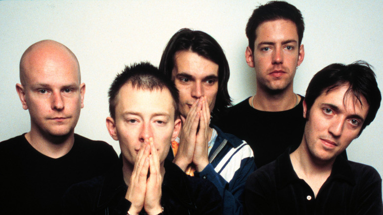Photo de Radiohead ensemble : Philip Selway, Thom Yorke, Jonny Greenwood, Ed O'Brien et Colin Greenwood