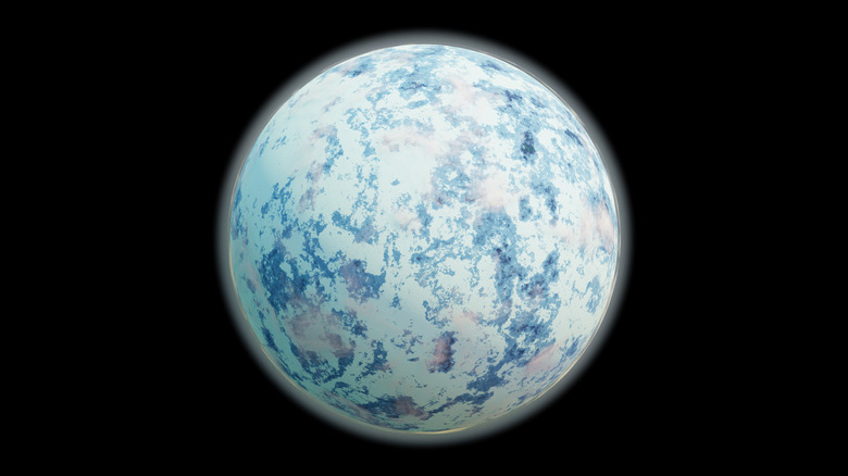 Concept rendu d'une Terre entièrement gelée