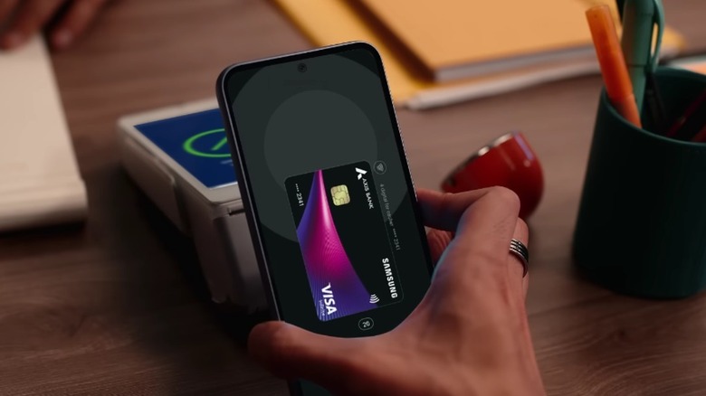 Visualisation publicitaire Samsung de Samsung Wallet.
