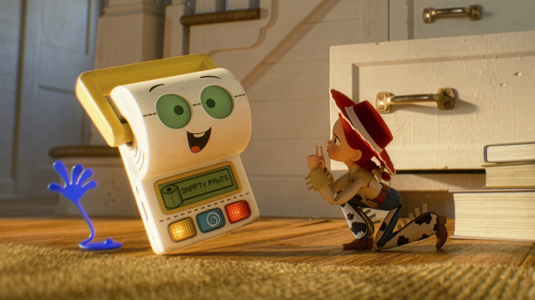 Jessie parle à Smarty Pants dans Toy Story 5