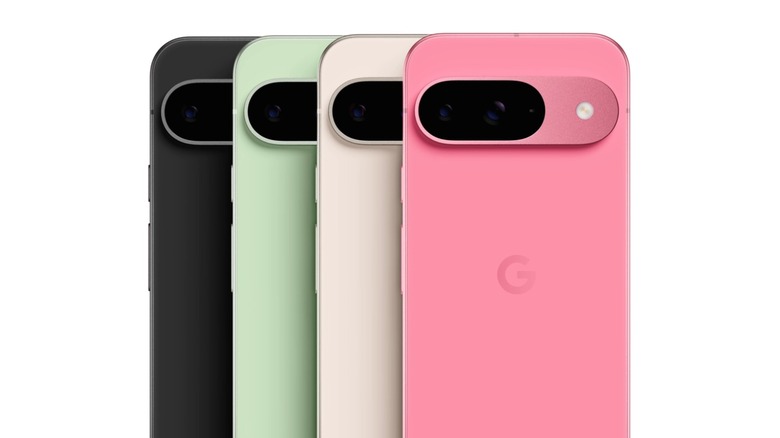 Différentes options de couleurs pour le Google Pixel 9
