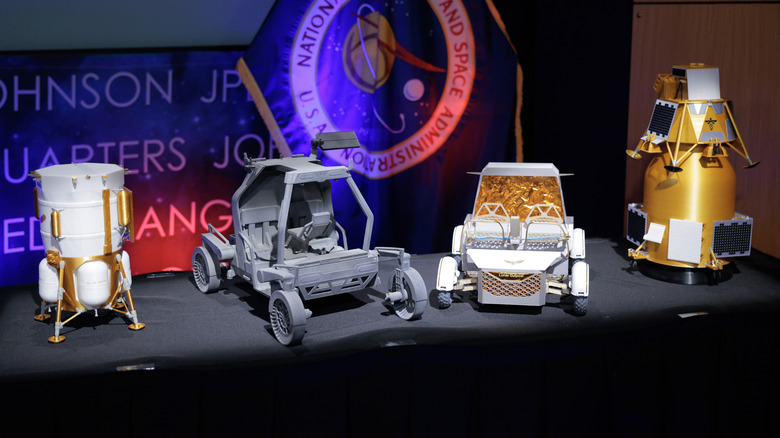 Maquettes des véhicules d'exploration lunaire de Blue Origin