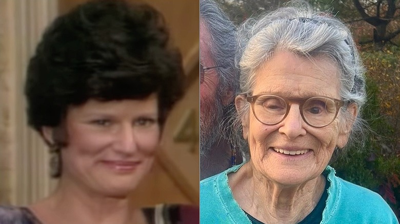 L : Un cliché de Mary Louise Wilson dans le rôle de Ginny Wroblicki dans One Day at a Time / R : Une photo de Mary Louise Wilson en 2024 en 2024