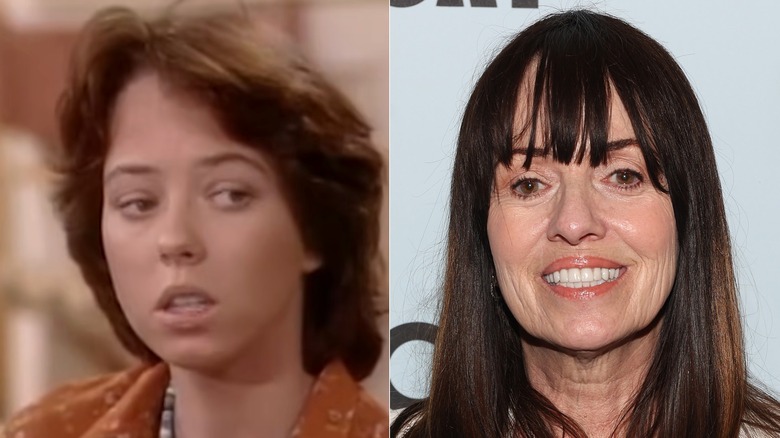 G : Un cliché de Mackkenzie Phillips dans le rôle de Julie Cooper dans One Day at a Time / R : Mackenzie Phillips assiste à la soirée de lancement de la série Real Love Boat avec Princess Cruises le 1er octobre 2022