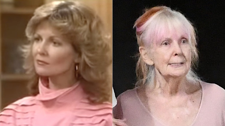 G : Un cliché de Shelley Fabares dans le rôle de Francine dans Un jour à la fois / R : Shelley Fabares et son mari Mike Farrell sont vus dehors le 18 juillet 2025 à Los Angeles