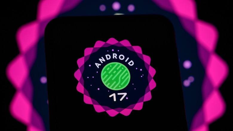 Logo Android 17 sur un téléphone