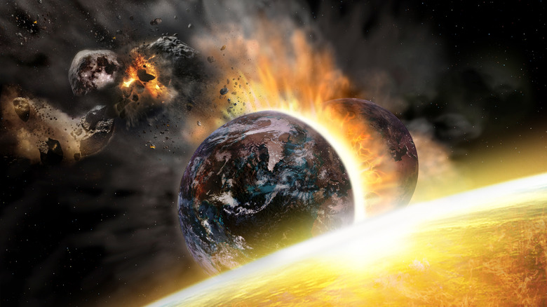 Planètes et étoiles s'effondrent les unes sur les autres