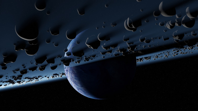 Planète entourée d'astéroïdes