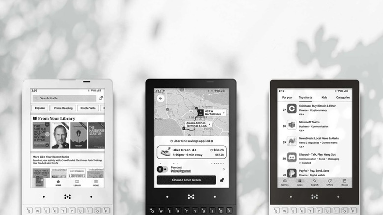 Téléphone minimal avec différentes applications