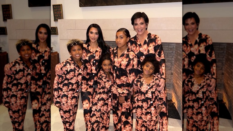 Kris Jenner, sa fille Kim Kardashian et ses petits-enfants North, Saint, Chicago et Psalm