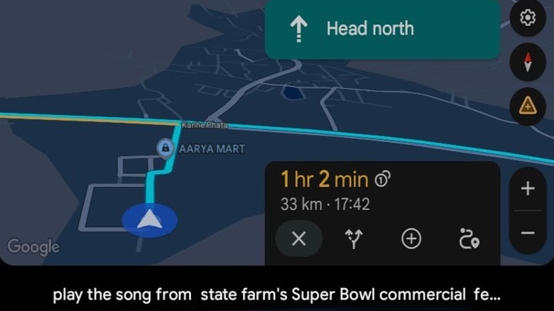 Capture d'écran d'Android Auto montrant l'intégration de Gemini pour les listes de lecture de musique génératives