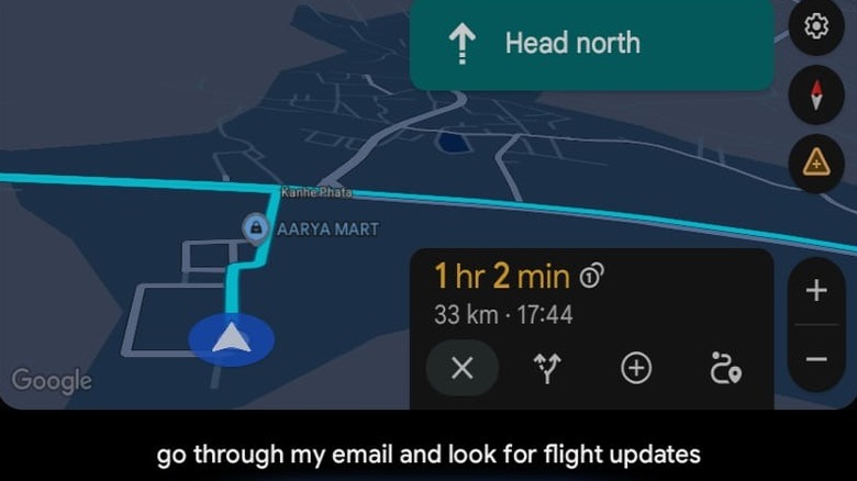 Une capture d'écran d'Android Auto montrant l'intégration de Gemini pour les résumés d'IA par courrier électronique