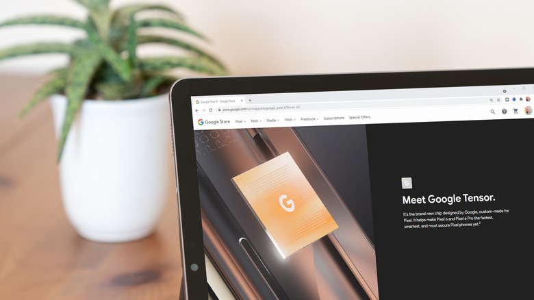 Marketing Google Tensor sur une page Web
