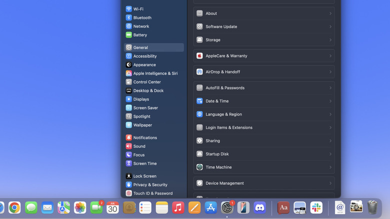Une capture d'écran sur un iOS montrant la section AppleCare & Garantie sous l'onglet Général