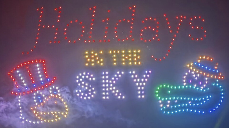 Le spectacle de lumière Holidays in the Sky à Holiday World.