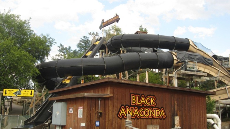 Toboggan aquatique Black Anaconda au parc aquatique Noah's Ark, Wisconsin Dells.