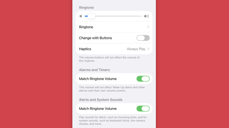 Paramètres de volume pour iOS 27