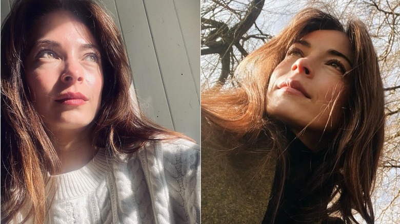 Côte à côte : deux selfies de Kristin Kreuk