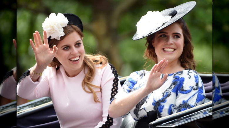 La princesse Eugénie et la princesse Béatrice à Trooping the Color 2019.