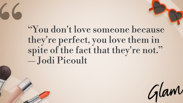Un graphique illustrant la citation du jour de Jodi Picoult.
