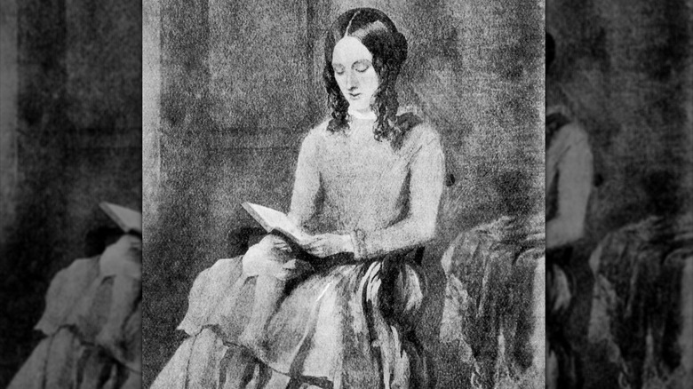 Portrait de Charlotte Brontë lisant un livre