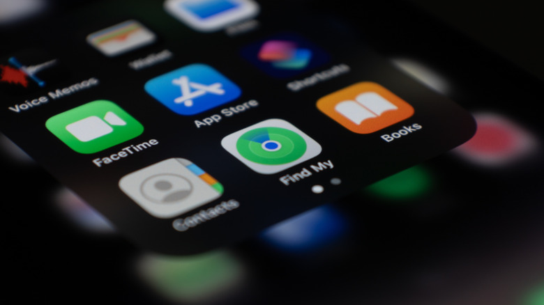 L'icône de l'application Find My sur l'écran d'un iPhone