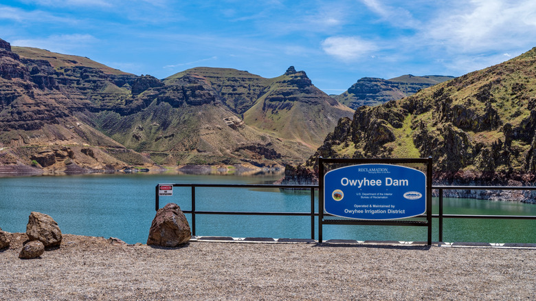 Barrage d'Owyhee dans l'Oregon