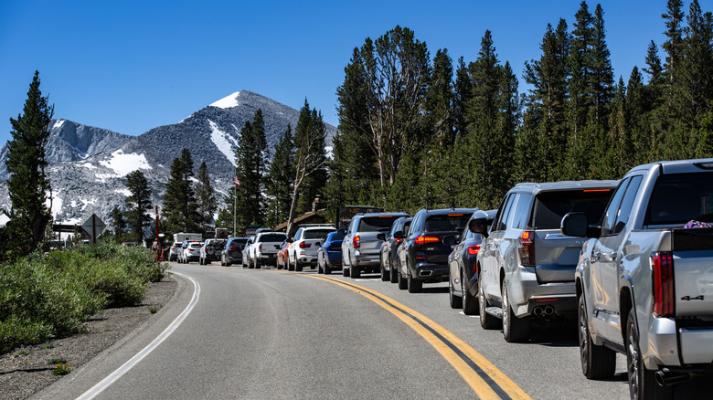 trafic pour entrer dans Yosemite