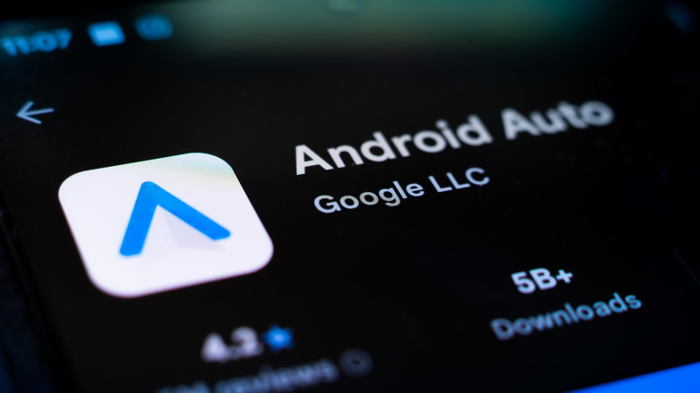 Application Android Auto sur le Google Play Store.
