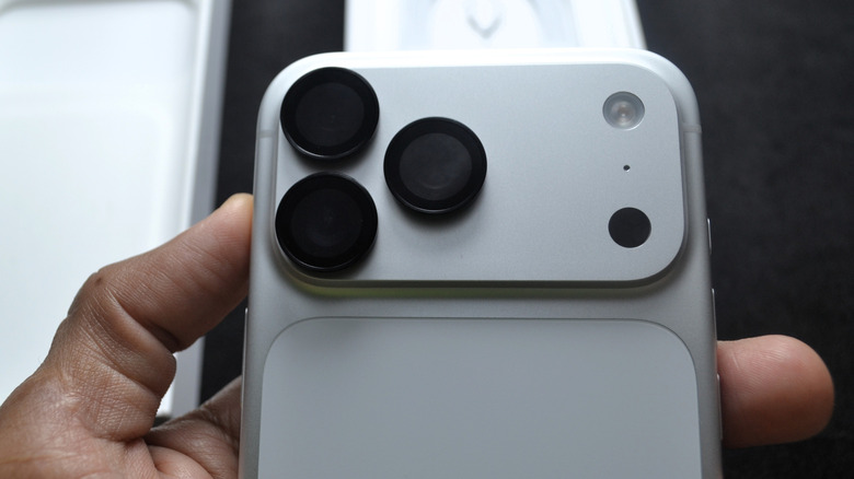 Gros plan d'un module de caméra iPhone