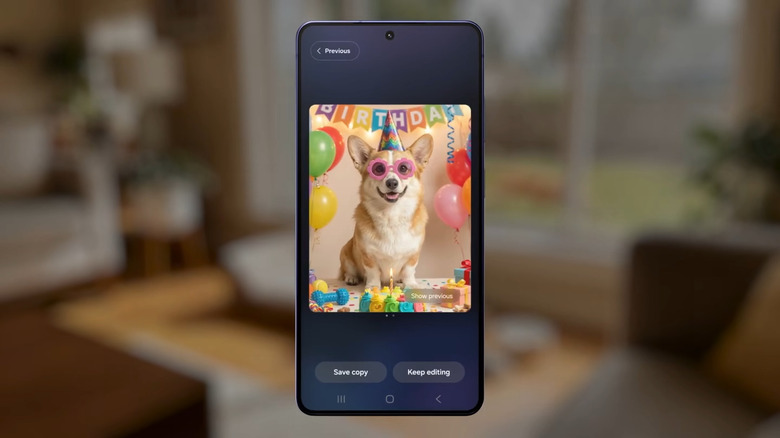 Fonction de remplacement de l'arrière-plan du Samsung Galaxy AI en action