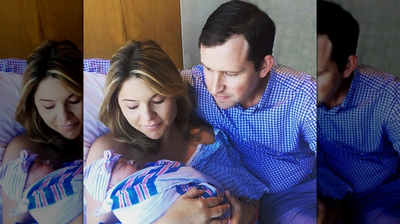 Jenna Bush Hager avec son mari et sa fille nouveau-née Poppy