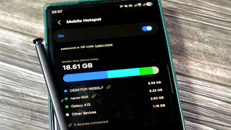 Utilisation des données du point d'accès mobile sur un téléphone Samsung